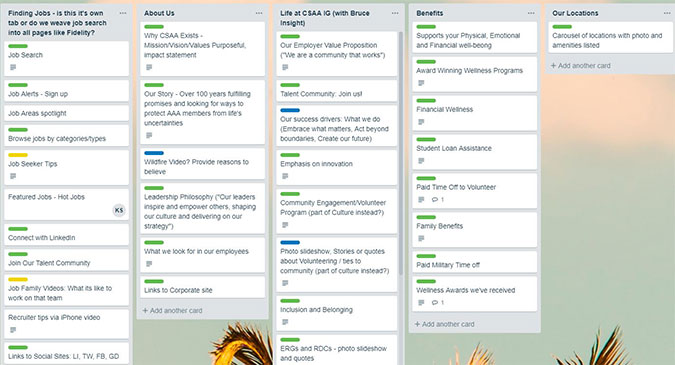 Careers Site - Trello